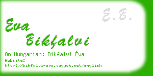 eva bikfalvi business card